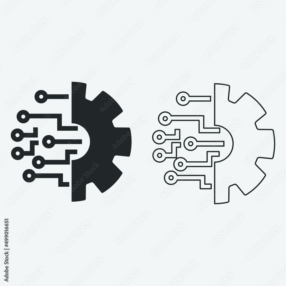 Technology vector icon illustration sign