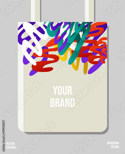 Modern style abstract art, suitable for shopping bags, tote bags, clothes designs, and many others, editable and printable design.