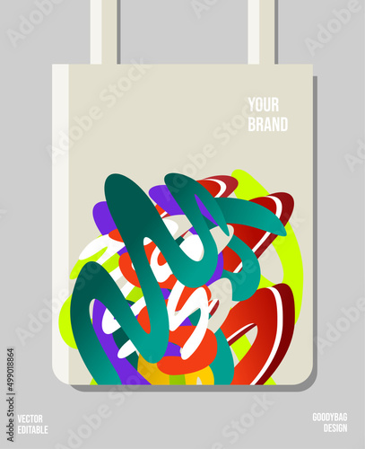 Modern style abstract art, suitable for shopping bags, tote bags, clothes designs, and many others, editable and printable design.