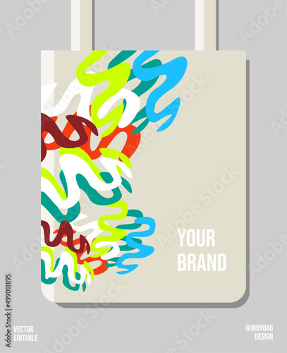 Modern style abstract art, suitable for shopping bags, tote bags, clothes designs, and many others, editable and printable design.