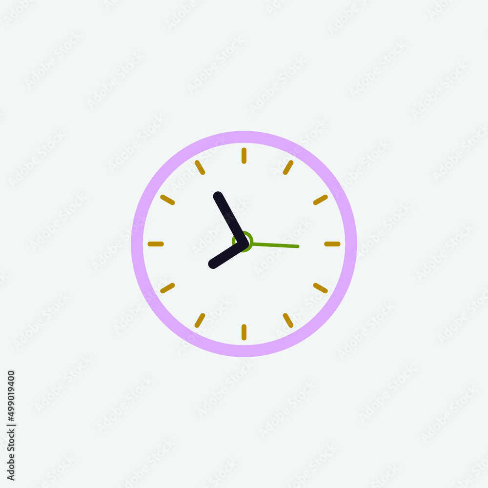 Clock  vector icon illustration sign
