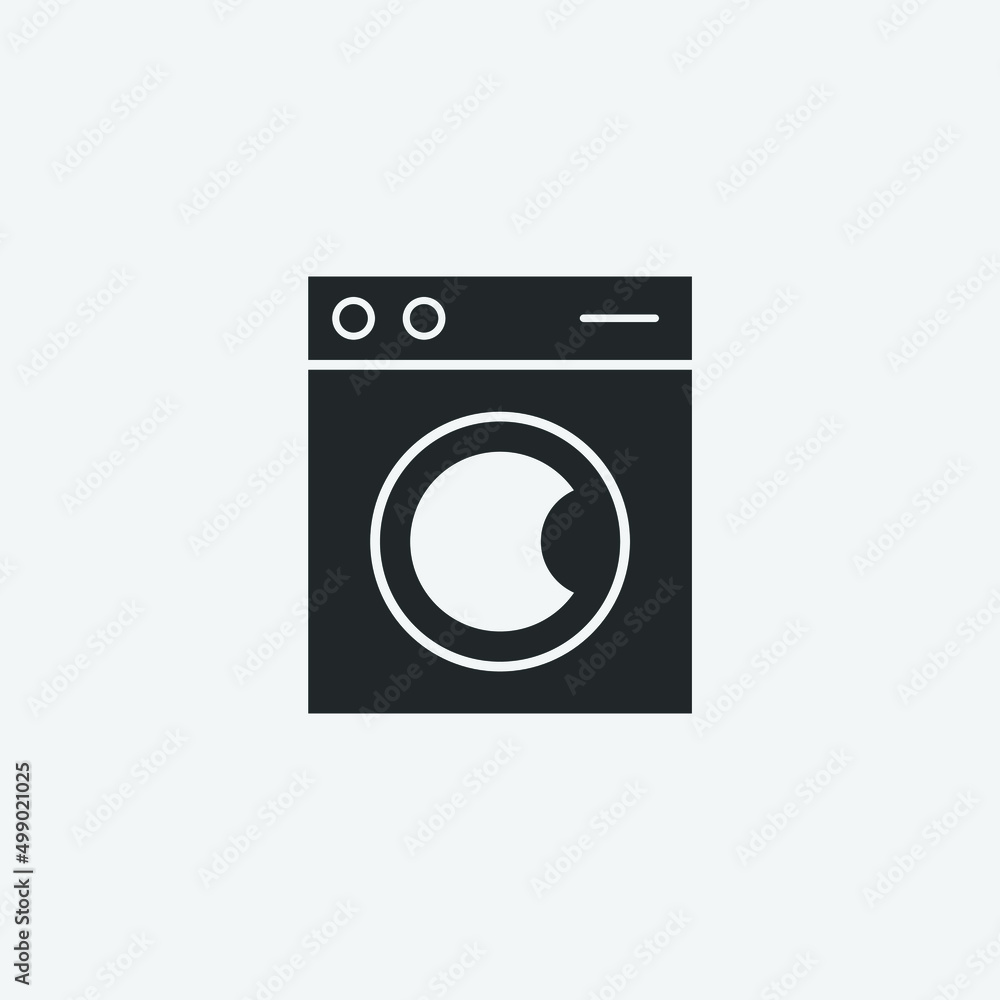 Washing_machine vector icon illustration sign