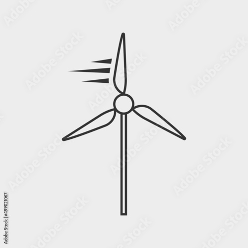 Wind_mill vector icon illustration sign