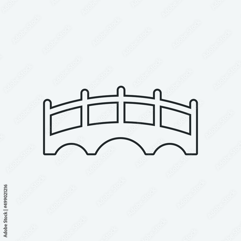 Bridge vector icon illustration sign Bridge vector icon illustration sign
