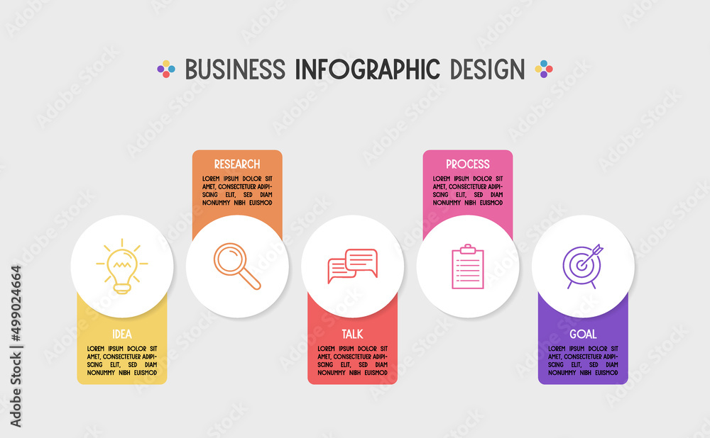 Infographic with business icons. Flowchart concept. Vector Infographic with business icons. Flowchart concept. Vector