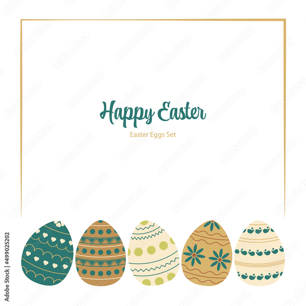 Decorative Frame With Easter Eggs Decorative Frame With Easter Eggs