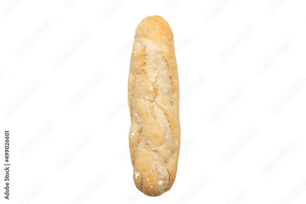 Original French baguette, isolated on white background. Original French baguette, isolated on white background.