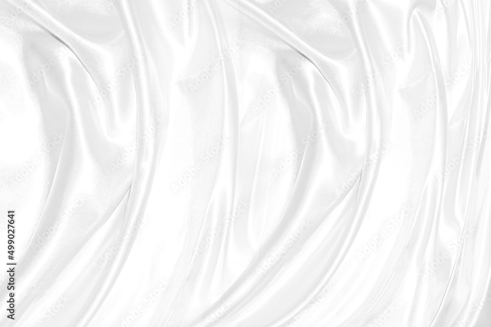 Obraz premium White cloth background abstract with soft waves.
