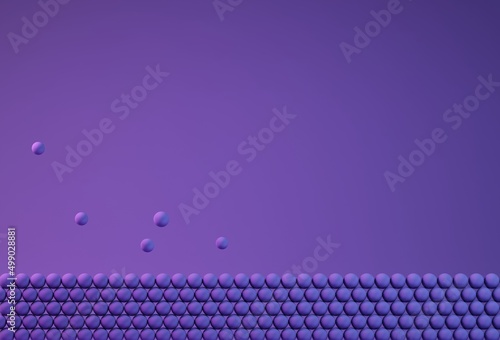 Bubles abstrac background. Purple color. 3d rendering photo