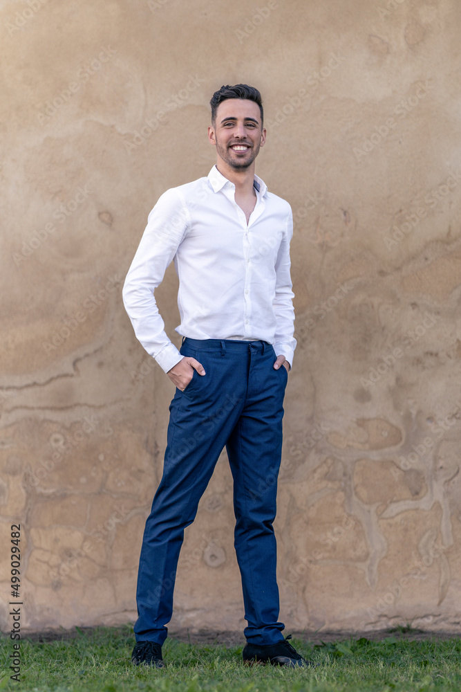 full-length portrait of a smiling flamenco teacher full-length portrait of a smiling flamenco teacher