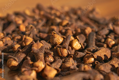 Close up view of cloves.