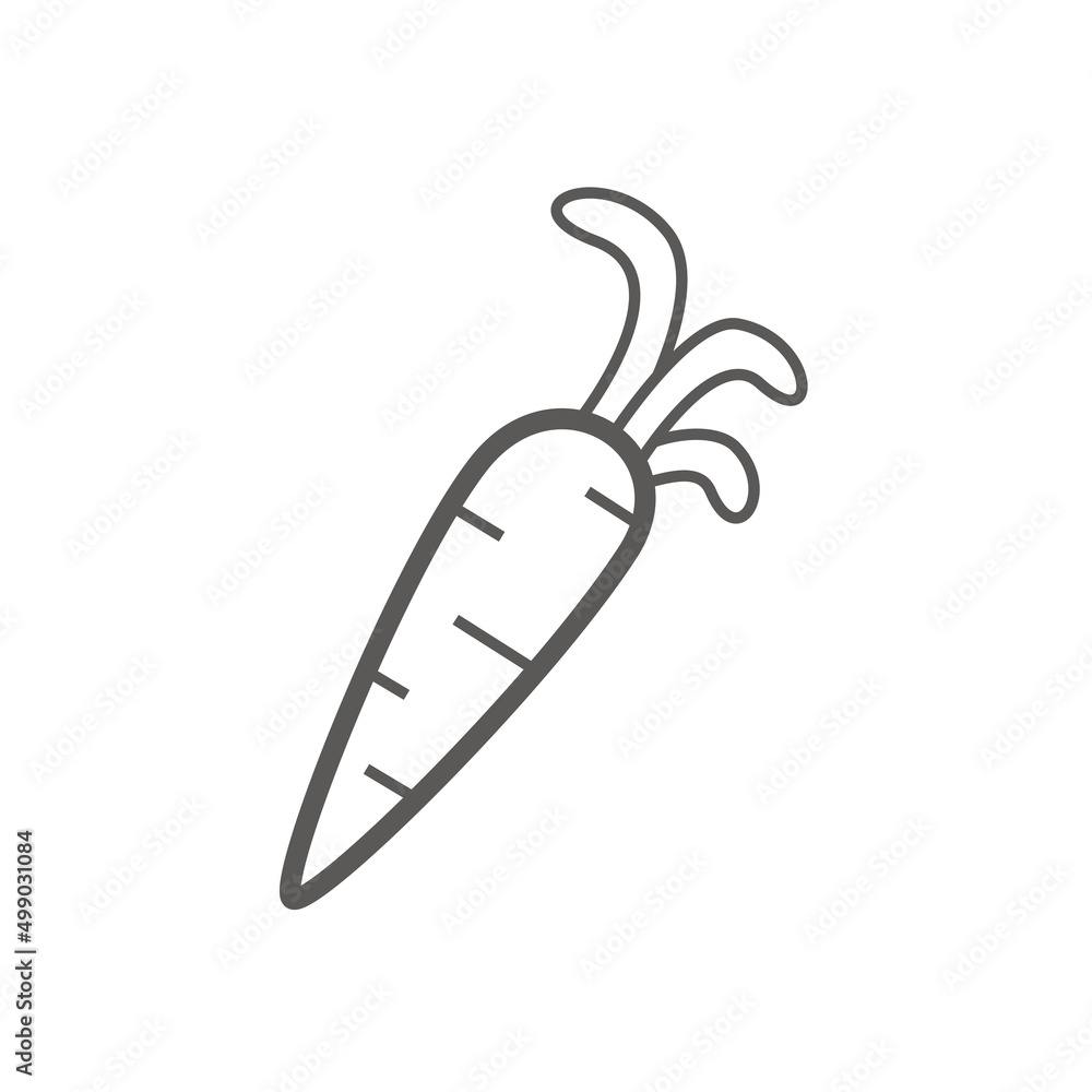 Vector linear icon with carrot Vector linear icon with carrot