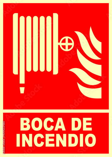 cf013, señal, manguera, boca de incendio, icono, rojo, símbolo, estándar, boca, flecha, boca de incendio, pictograma, normatividad, vector, incendios, contraincendios, pictograma, flecha, señales, 