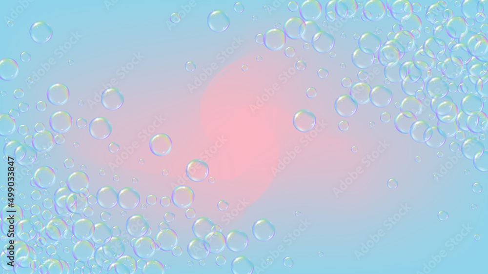 Cleaning foam. Soap bubble. Detergent suds for bath. Shampoo. Blue Rainbow fizz and splash. Realistic water frame and border. 3d vector illustration design. colorful liquid cleaning foam. Cleaning foam. Soap bubble. Detergent suds for bath. Shampoo. Blue Rainbow fizz and splash. Realistic water frame and border. 3d vector illustration design. colorful liquid cleaning foam.