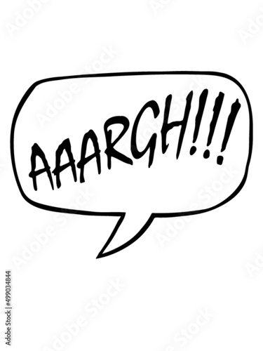 Aaargh Comic Sprechblase 
