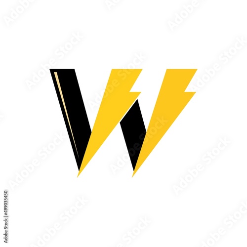 Free Download Letter W Power energy icon vector - GFXLoad