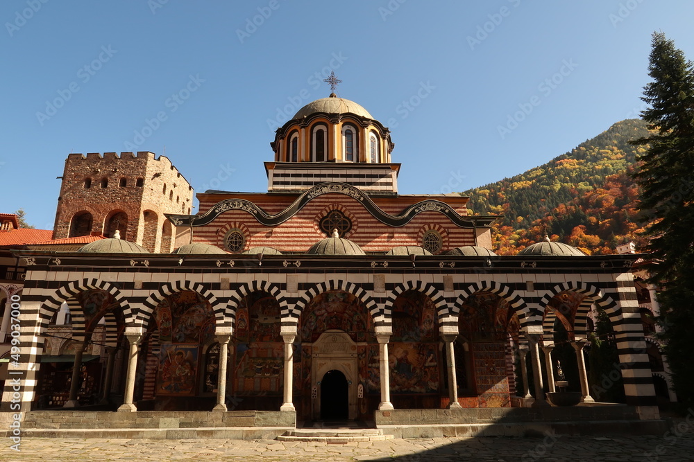 The main church in the Rila Monastery, Nativity of the Virgin Mother