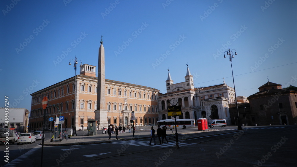 Piazza San Giovanni in Laterano Lateran Square with Egyptian obelisk