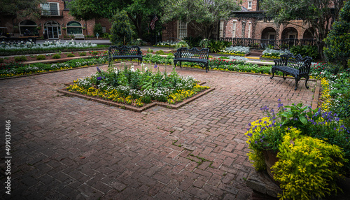 A beautiful garden view in Alabama USA photo