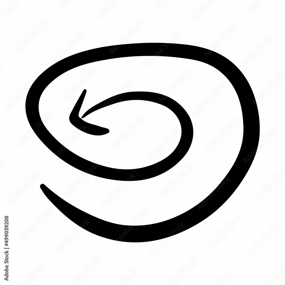 simple twirl arrow doodle hand drawn vector outline icon illustration template simple twirl arrow doodle hand drawn vector outline icon illustration template