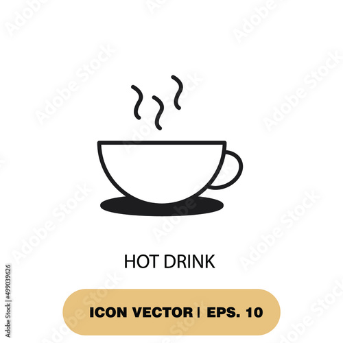 hot drink icons  symbol vector elements for infographic web