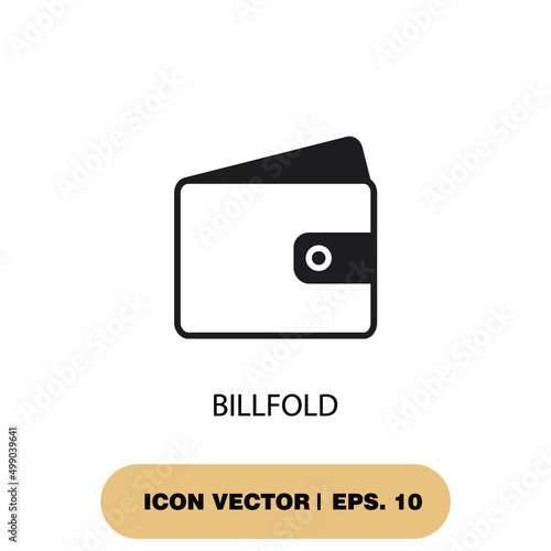 billfold icons symbol vector elements for infographic web