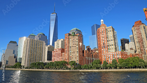 Canvas Print View at Battery Park and One WTC, New York