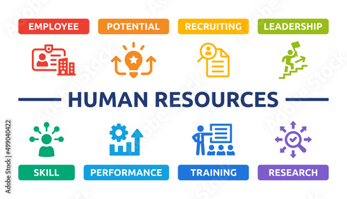 Human Resources Icon Concept. Vector illustration