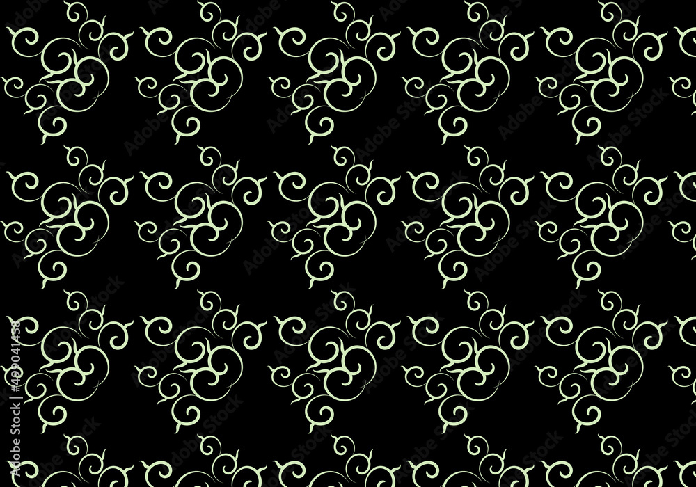Seamless floral pattern design on a uniform background