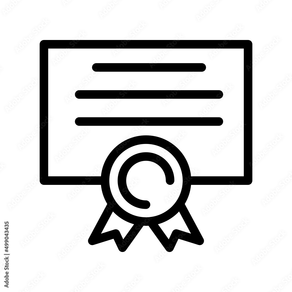 Certificate Icon Vector Symbol Design Illustration Certificate Icon Vector Symbol Design Illustration