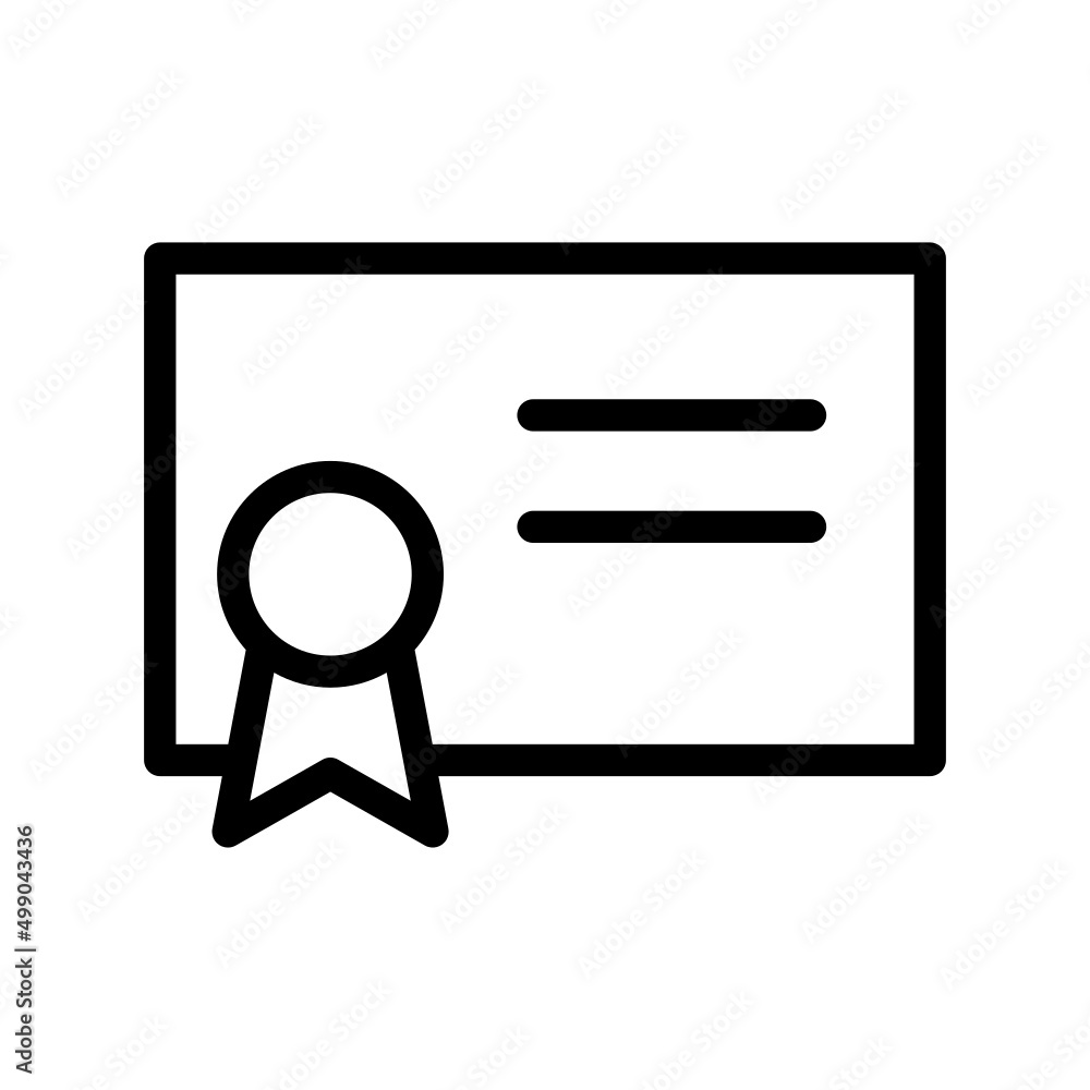 Certificate Icon Vector Symbol Design Illustration Certificate Icon Vector Symbol Design Illustration