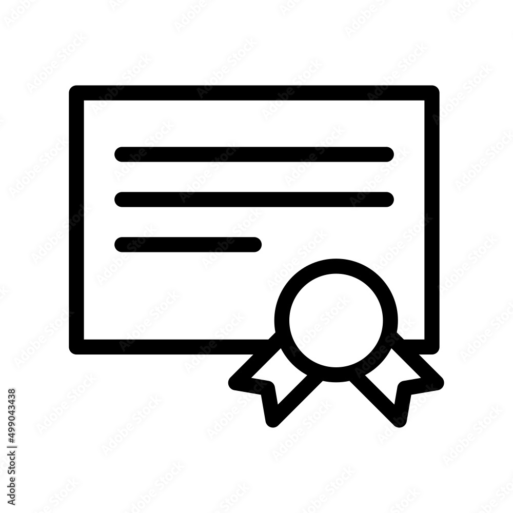 Certificate Icon Vector Symbol Design Illustration Certificate Icon Vector Symbol Design Illustration