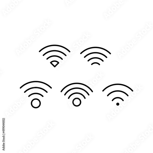 Wifi Icon Set Vector Symbol Design Illustration