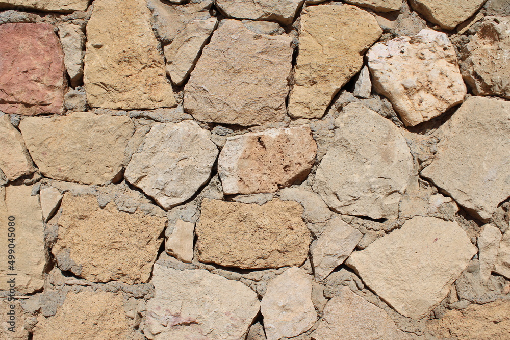 Obraz premium Stone wall texture background. Pattern of stone wall