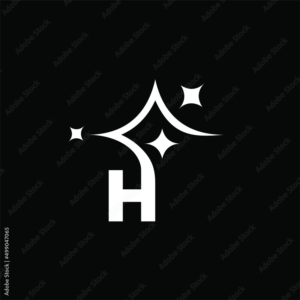 initial h combined with clean icon, vector art. initial h combined with clean icon, vector art.