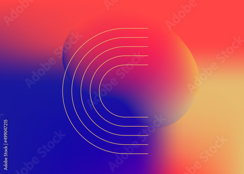 Gradient sphere on Holographic cosmic background can be used for advertising, marketing, presentation, landing page homepage, poster, cards, and flyers.
