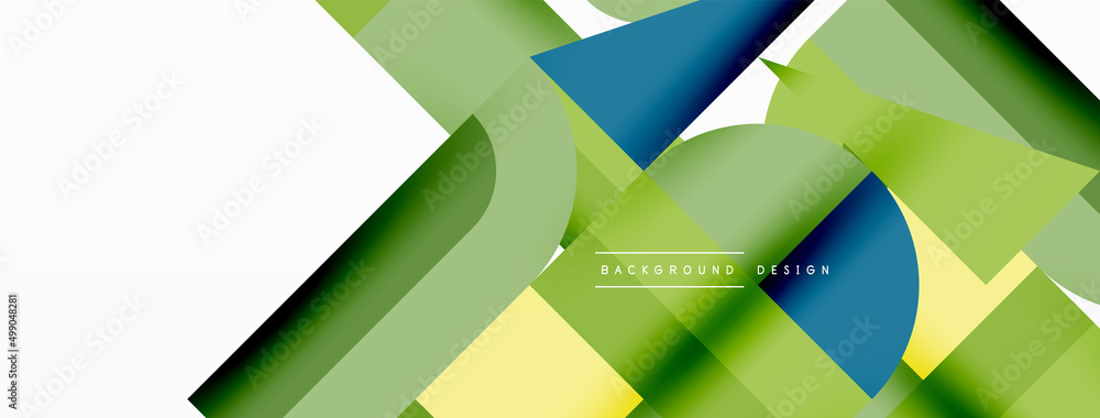 Minimal geometric abstract background. Circle square and triangle design. Trendy techno business template for wallpaper, banner, background or landing Minimal geometric abstract background. Circle square and triangle design. Trendy techno business template for wallpaper, banner, background or landing