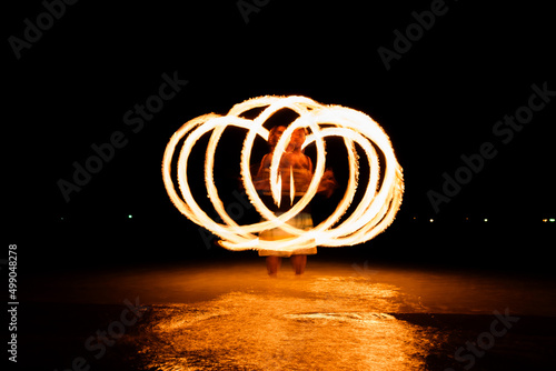 Fire poi show photo