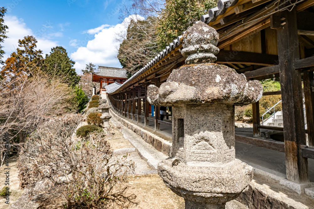 岡山県の吉備津神社の長い回廊