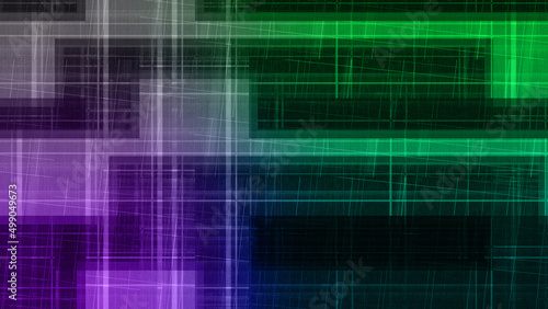 Abstract glitch art block pattern background image.