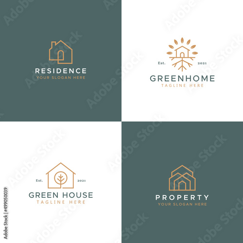 Simple Geometric Logo for Real Estate Business and Property