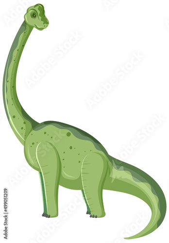A dinosaur brachiosaurus on white background © blueringmedia