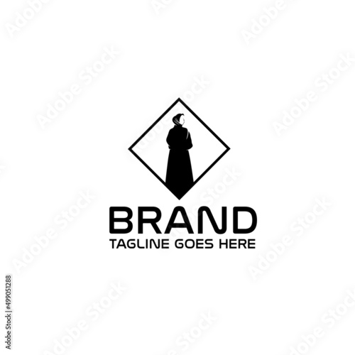 Hijab Fashion Logo Vector