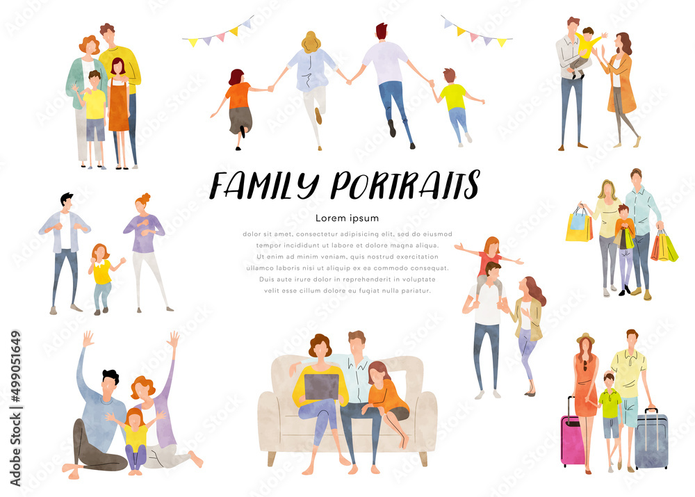 ベクターイラスト素材 いろんな家族 人物セット Stock Vector Adobe Stock ベクターイラスト素材 いろんな家族 人物セット Stock Vector Adobe Stock