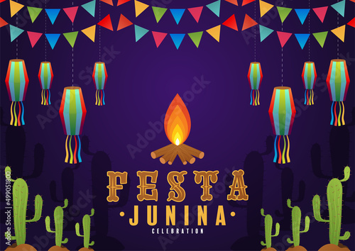 Festa Junina Poster June Festival.