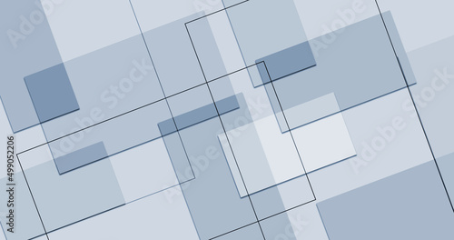 Modern banner concept with blue geometric shapes and lines