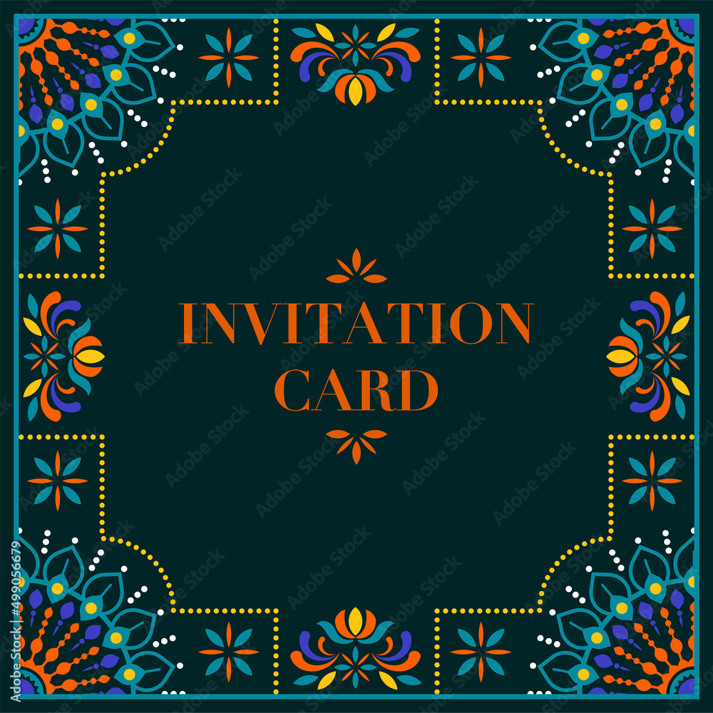 Indian wedding invitation card template Stock Vector | Adobe Stock