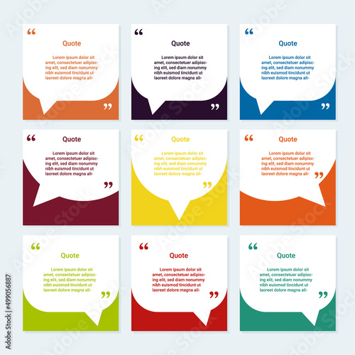 Quotes text bubbles for instagram post collection.