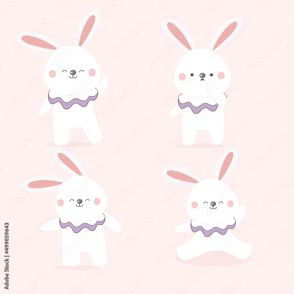 Obraz premium set of Easter bunny.