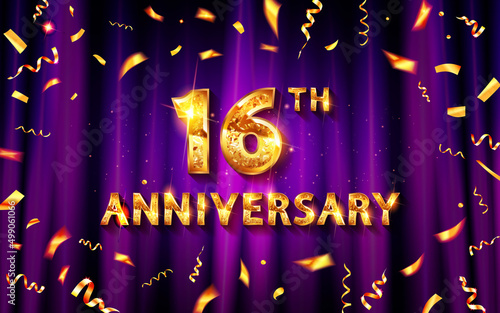 16 year anniversary card.